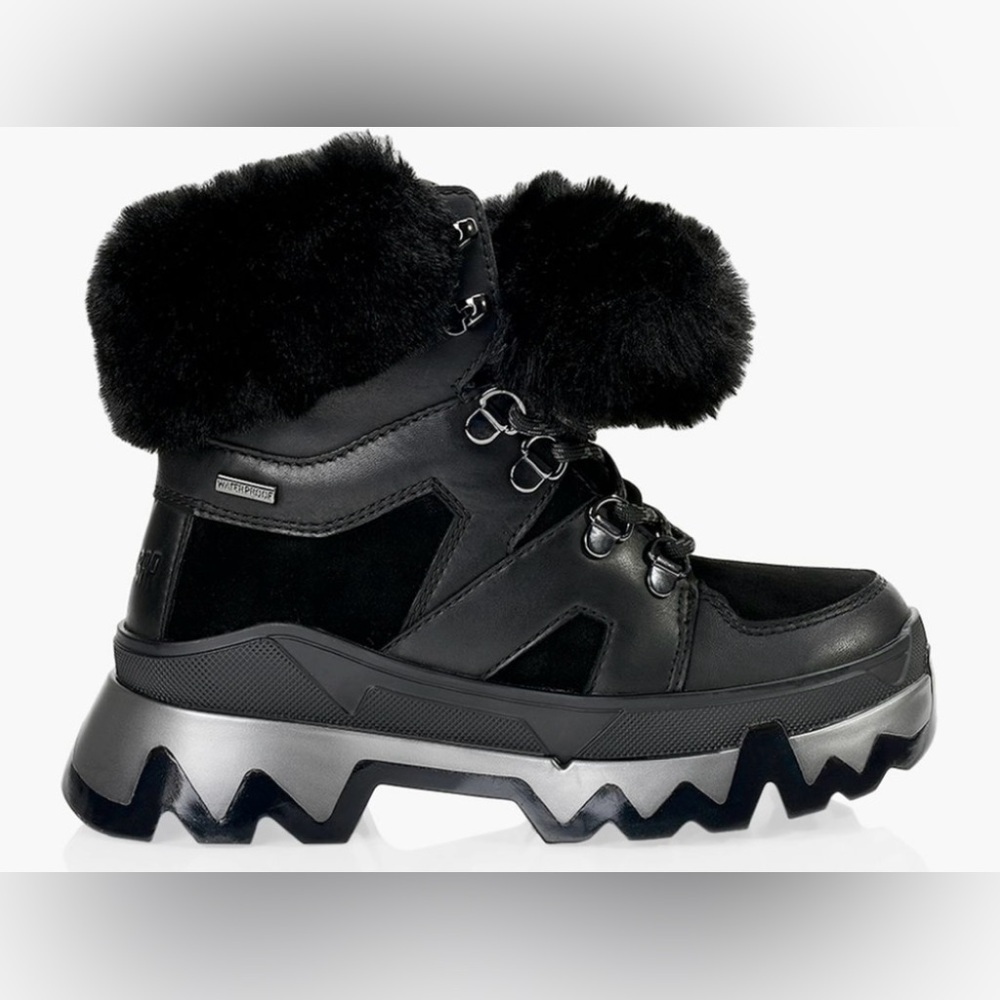 Cougar Black Faux Fur Ankle Booties - Picture 3 of 14